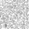Swirl background, seamless pattern for your design Royalty Free Stock Photo