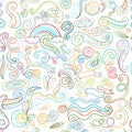 Swirl background, seamless pattern for your design Royalty Free Stock Photo