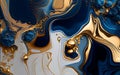 Swirl of blue gold marble abstract background, Liquid marble design abstract, blue ocean azure tones with golden, Paint marble Royalty Free Stock Photo