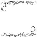 Swirl Border Frame Vector