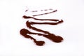 swirl chocolate sauce Royalty Free Stock Photo