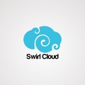 Swirl cloud logo vector,icon,element, and template Royalty Free Stock Photo