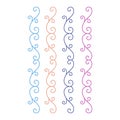 SWIRL COLORED ORNAMENTAL BORDERS PERFECT FOR WEDDING INVITATION, CARDS, LABELS