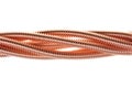 Swirl of copper corrugated pipe Royalty Free Stock Photo