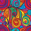 Swirl drop love seamless pattern