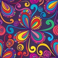 Swirl flower stylish swirl seamless pattern Royalty Free Stock Photo