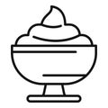 Swirl fruits gelato icon outline vector. Ice cream frozen