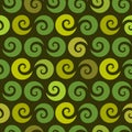 Swirl green seamless pattern