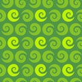 Swirl green seamless pattern