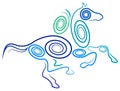 Swirl horse Royalty Free Stock Photo