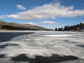 A Swirl of Ice Over Big Bear Lake, California.