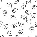 Swirl icon vector illustration. Seamless pattern. Hand drawn colorful design Royalty Free Stock Photo