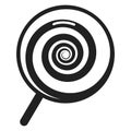 Swirl lollipop icon, simple style