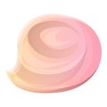 Swirl meringue icon, cartoon style