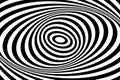 Swirl movement illusion. Op art design. Oval lines pattern and texture