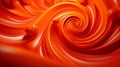 a swirl of orange liquid on a black background Royalty Free Stock Photo