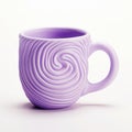Swirl Pattern Purple 3d Printed Coffee Mug - Patricia Piccinini Style