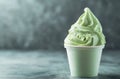 Swirl of pistachio frozen yogurt Royalty Free Stock Photo