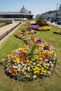 Swirl of a pretty flowerbed in Herne Bay, Kent, UK