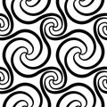 Swirl seamless pattern. Abstract illusion background. Black and white illusion