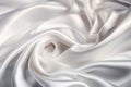 A swirl of silk, satin material in white for a luxurious background.