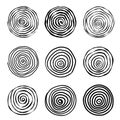 Swirl Spiral Line. Circle doodle element Royalty Free Stock Photo