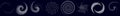 Swirl, sworls, twirls and spiral vector set. Helix, volute shapes with rotation, revolve ripple effect. Spiral icons