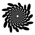 Swirl, vortex background. Rotating spiral. Circle, oval, point, ellipse, technical, geometry, geometric