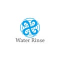 Swirl water rinse motion circle symbol vector