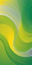 Swirled Shapes in Silver Greenyellow Royalty Free Stock Photo