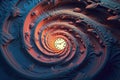 Swirled surreal clock