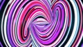 Swirling abstract path with colored lines fast. Animation. Energy channel with swirling twists and turns permeated by