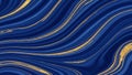 Swirling Abstract Pattern of Deep Blue Waves with Thin Golden Streaks 20251218 211 Royalty Free Stock Photo