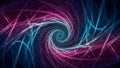 Swirling Abstract Vortex of Pink and Blue Light Trails in a Dark Space background spiral Royalty Free Stock Photo