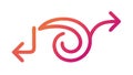 Swirling Arrow Directional Icon Vector, vector design Generative AI Royalty Free Stock Photo