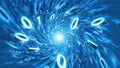 Swirling binary code in a digital vortex Royalty Free Stock Photo