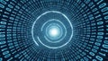 Swirling binary code in a digital vortex Royalty Free Stock Photo