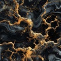 Black and Gold Marble Pattern With Stars