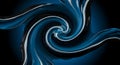 Swirling Blue and Black: An abstract composition of swirling blue and black liquid forms a mesmerizing vortex, creating Royalty Free Stock Photo