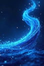 Swirling blue energy, abstract tech wave, corporate backdrop, corporate, motion, tech Royalty Free Stock Photo