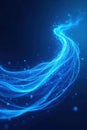 Swirling blue energy, abstract tech wave, corporate backdrop, smooth, corporate Royalty Free Stock Photo