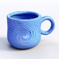 Swirling Blue Mug With Crunchy Finish - 3d Model