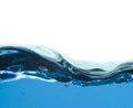 Swirling blue water on white Royalty Free Stock Photo