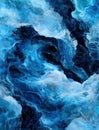 Swirling blue and white abstract fluid art Royalty Free Stock Photo