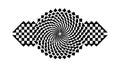 Swirling Checkerboard Vortex Pattern, Dynamic Optical Illusion, vector design Generative AI Royalty Free Stock Photo