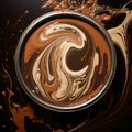Swirling Chocolate Liquid In A Paint Can - Abstract Art