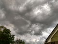 Swirling clouds gray before thunder stirm Royalty Free Stock Photo