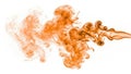 Swirling clouds of orange smoke drifting through the air Royalty Free Stock Photo