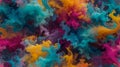 Swirling colorful ink clouds in motion Royalty Free Stock Photo