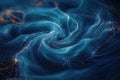 Swirling data points in a mesmerizing visual art. Big data analytics beauty. Complex numbers dance, forming a stunning pattern.